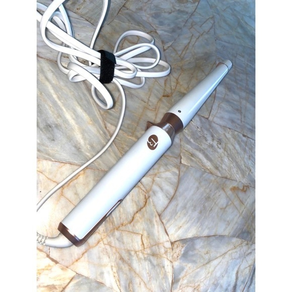 T3 Micro 76580 Whirl Trio Tapered Interchangeable Curling Wand Barrel White Gold